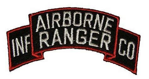 Us Army Airborne Ranger Infantry Company Tab Patch Black Tan Beret Lead