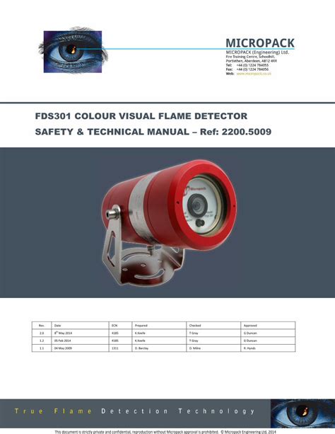 PDF FDS301 COLOUR VISUAL FLAME DETECTOR SAFETY Micropackamericas