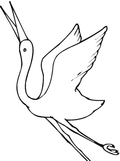 Printable Crane Coloring Pages - Coloring Cool