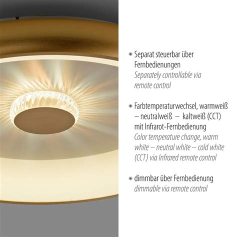 Lampa sufitowa LED Vertigo CCT Ø 61 5 cm mosiądz Lampy pl