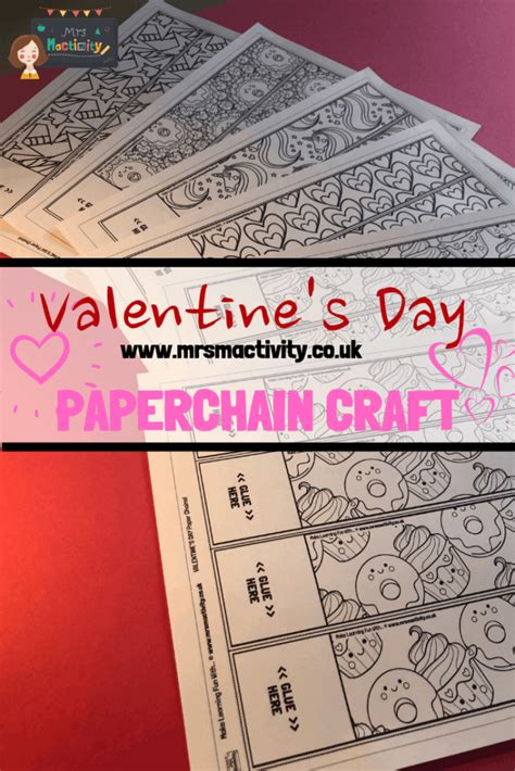 Valentine S Day Paper Chain Craft Black White Mrs Mactivity