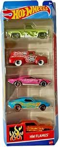 Amazon Hot Wheels HW Flames 5 Pack 56 Ford F 100 83 Chevy Silverado 64 Impala BLVD