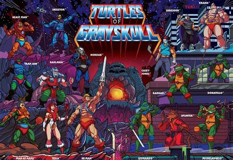 Motu X Tmnt Poster Turtles Of Grayskull