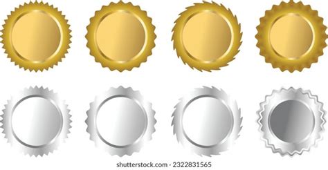 Certificate Seal Gold Silver Print Digital Stock Vector (Royalty Free ...