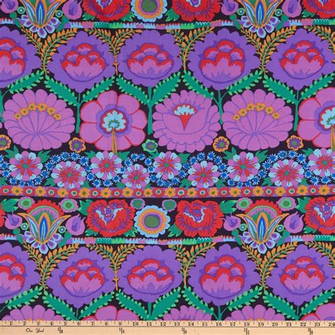 Kaffe Fassett Collective Embroidered Flower Purple Pwgp185 Purple Ozquilts