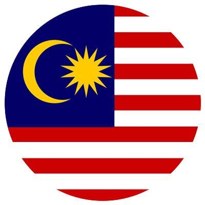 The Flag Of Malaysia Is Shown In A Circle With Stars And Crescents On It