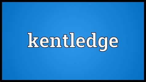 Kentledge Meaning - YouTube