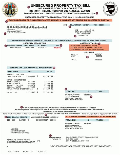 Property Tax Bill Template