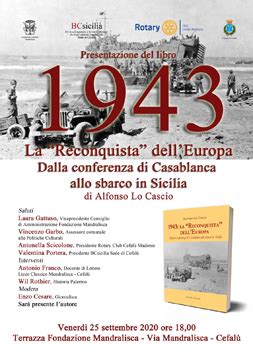 Si presenta a Cefalù il libro di Alfonso Lo Cascio 1943 La