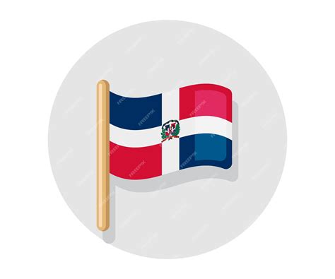 Premium Vector | Waving vector dominican republic flag