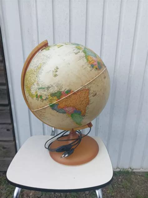 Ancien Globe Terrestre Mappemonde Vintage Eur Picclick De