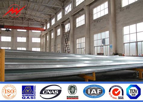 Transmission Line Hot Dip Galvanized Steel Power Pole Kv M Electric Utility Poles