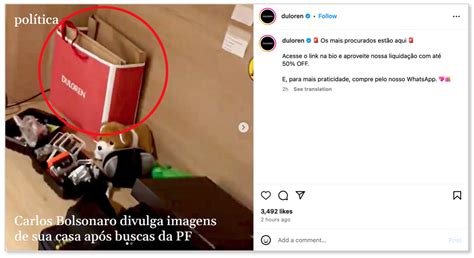 Marca de lingerie faz propaganda após buscas contra Carlos Bolsonaro