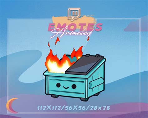 Dumpster Emote Twitch Animated Emote Meme Emote Kawaii Custom