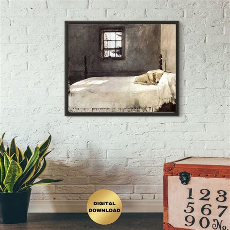 Andrew Wyeth master Bedroom Extremely Rare Print Painting 1965 Printble Art, Digital Art, Wall ...