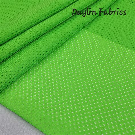 Neon Green Athletic Sports Mesh Knit 100 Polyester Football Sports