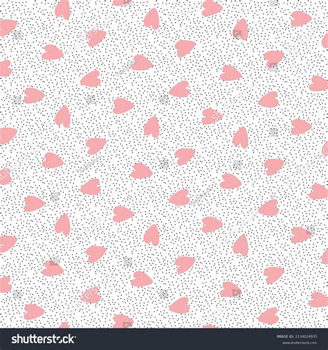 Repeated Hearts Polka Dot Cute Romantic Stock Vector Royalty Free