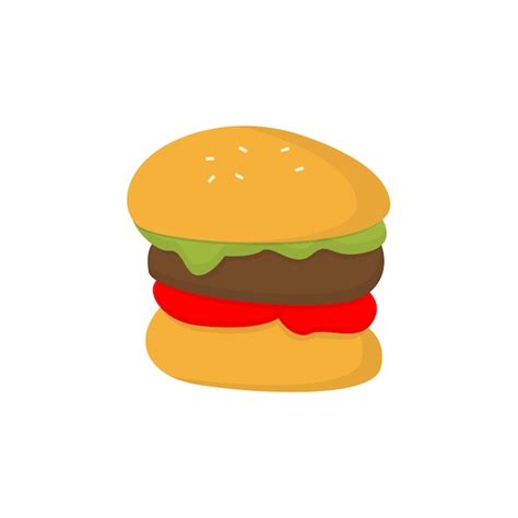 Burger Logo Fast Food Design Brot Und Fleisch Vektor