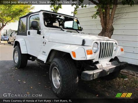 Stone White 2004 Jeep Wrangler X 4x4 Dark Slate Gray Interior