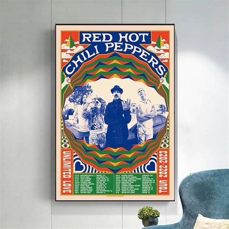 Red Hot Chili Peppers Unlimited Love Tour Poster Canvas Paper X Sold By Gokula