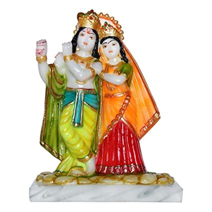 Buy FABZONE Marble Dust Radha Krishna Idol Radhey Shyam Multicolor