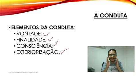 CONDUTA: ELEMENTOS E EXCLUSÃO DA CONDUTA - YouTube