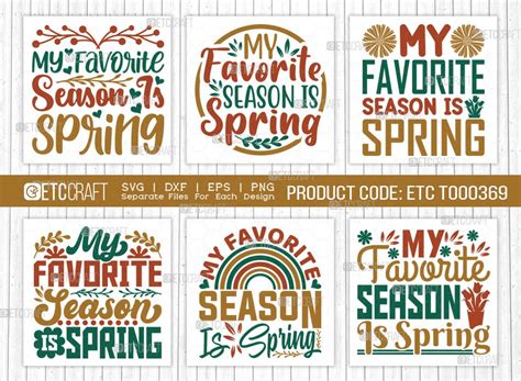 My Favorite Season Is Spring SVG Bundle Welcome Spring Svg Etsy