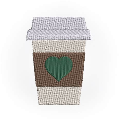 Coffee Cup Embroidery Design Embroidery File Download Coffee Cup T For Coffee Lover 4