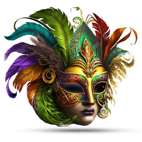 Brazilian Carnival Mask Feather Celebration Decoration Mardi Gras