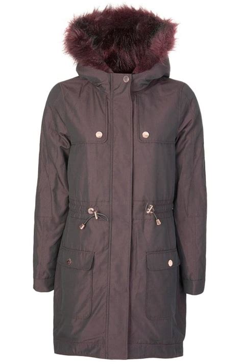 Ted Baker Womens Parka Burgundy