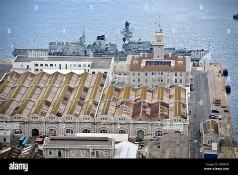 Hms Westminster Docked At Royal Navy Base Gibraltar Hi Res Stock