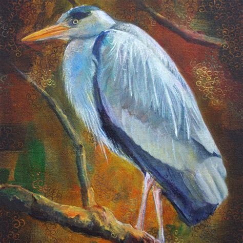 Heron 2 - Original painting - TheArtBoat