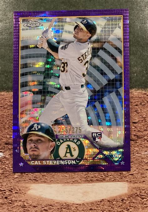 Topps Chrome Cal Stevenson Purple Sonar Refractor Rc