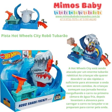 Pista Hot Wheels City Robô Tubarão Mattel