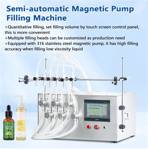 ZONESUN ZS MPZ6 Semi Automatic Magnetic Pump Liquid Filling Machine