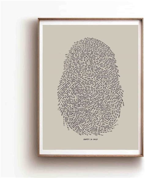 Amazon Bezos2K Identity In Christ Thumbprint Poster Thumbprint Of