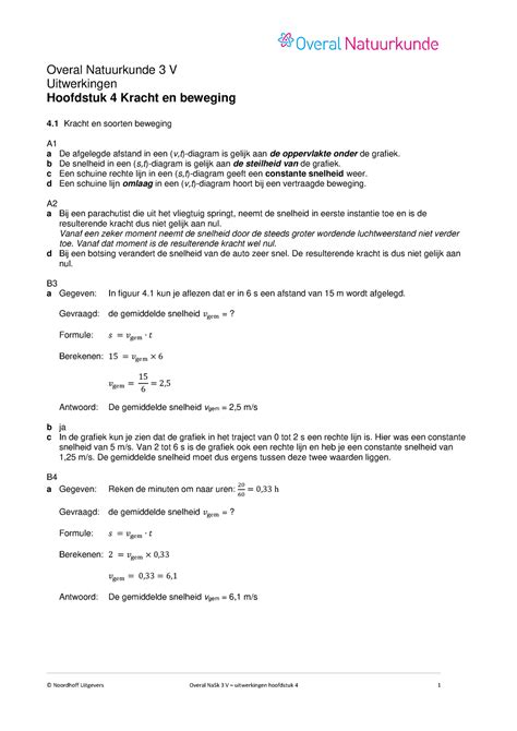 Overal Natuurkunde V H Uitwerkingen Overal Natuurkunde V