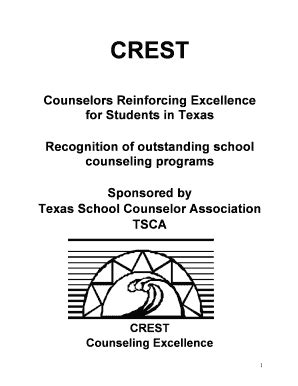 Fillable Online Txca CREST Documents Texas Counseling Association