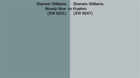 Sherwin Williams Moody Blue Vs Krypton Side By Side Comparison