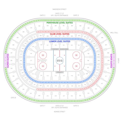 United Center Seating Chart With Rows And Seat Numbers