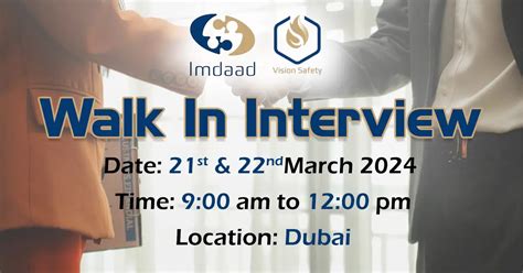 Imdaad Walk In Interview In Dubai March