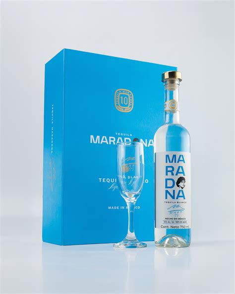 Tequila Blanco 100 Agave Blue Pack Tequila Maradona