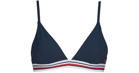 Tommy Hilfiger Bikini Separates Triangle Rp In Blue Lyst UK