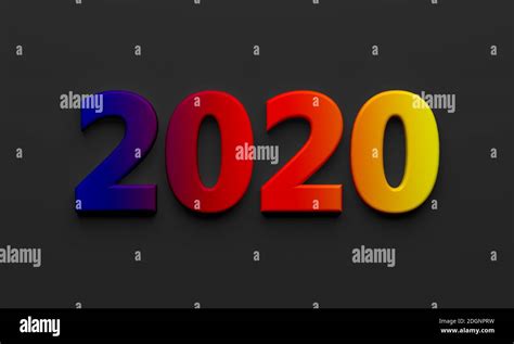 Happy new year symbol 2020 - 3D Illustration Stock Photo - Alamy