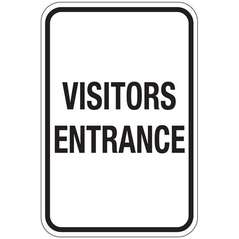 Visitors Entrance Sign 12x18 Carlton Industries