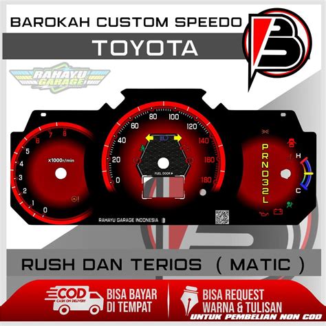 Jual Papan Speedometer Custom Rush Dan Terios Matic Panel Spido Meter