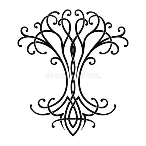 Дерево жизни в солнечном круге мандала духовный символ Иллюстрация ...