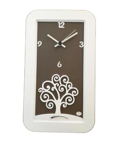 HORLOGE MURALE ACCA En Bois Rectangulaire Avec Arbre De Vie OG 254OR