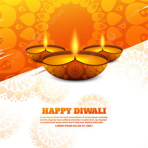 Diwali Diya Vector Hd Png Images Happy Diwali Yellow Background With