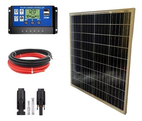 Kit Painel Placa Energia Fotovoltaica W Controlador A Frete Gr Tis